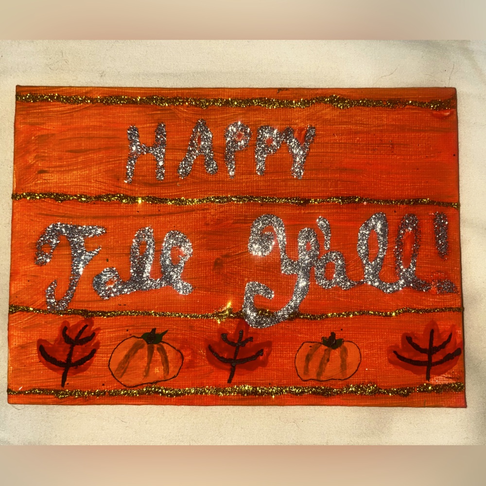 Hand Painted Fall Sign